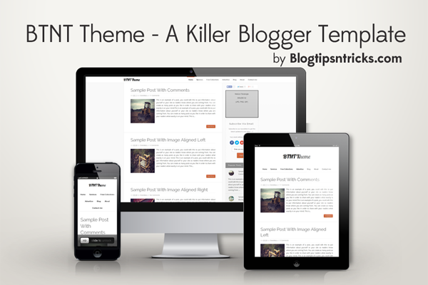 BTNT a Responsive Blogger Theme Demo